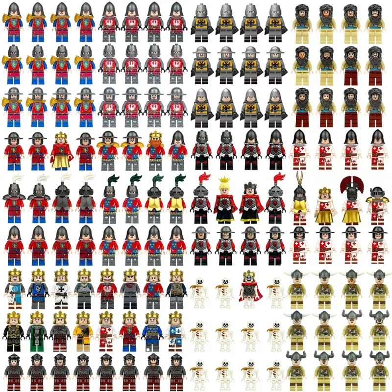 Lego Set Technic - 12 piezas de caballeros medievales romanos