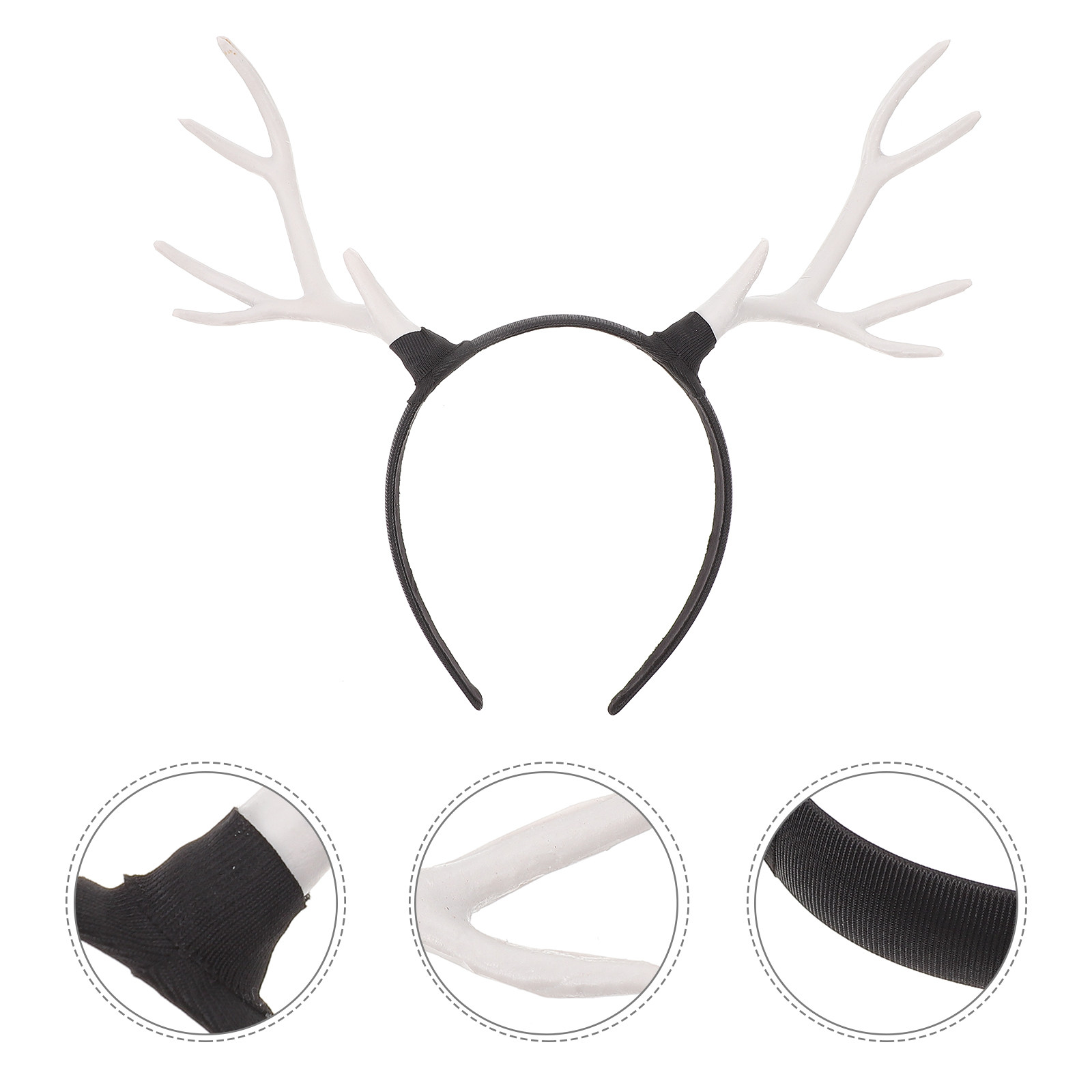Reindeer Antlers Headband - 1 unidad: adorable diadema navideña con