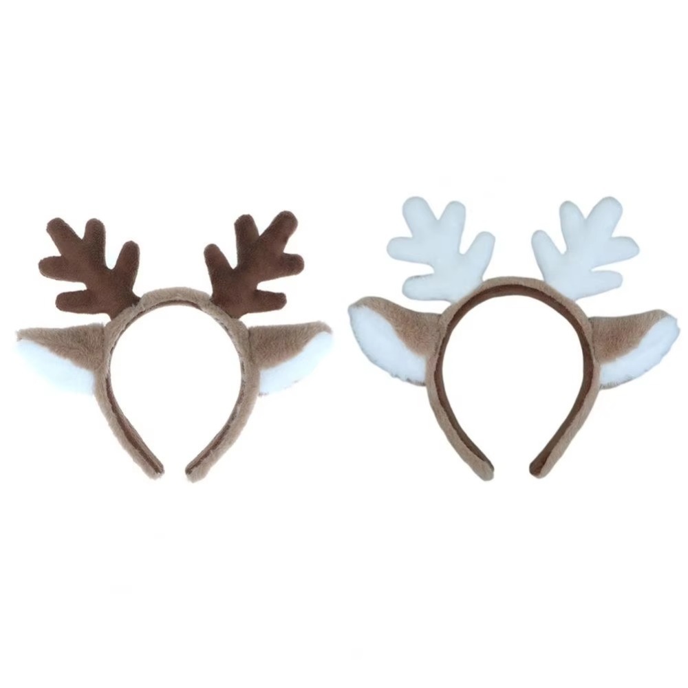 Reindeer Antlers Headband - Diadema navideña suave, accesorio de Cosplay