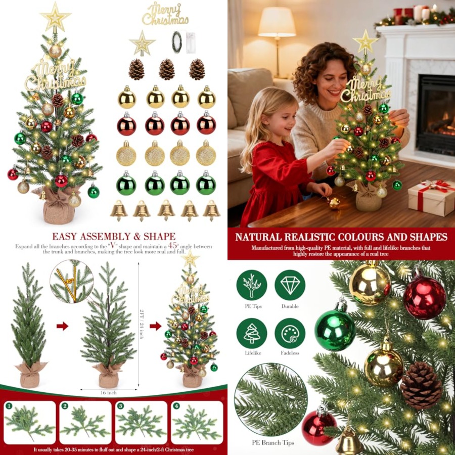 Christmas Tree Artificial - Mini Árbol de Navidad de 2
