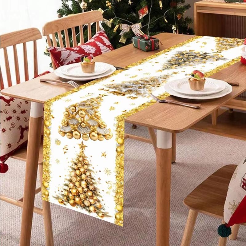 Christmas Table Runner - VIKAMA Camino de mesa navideño con