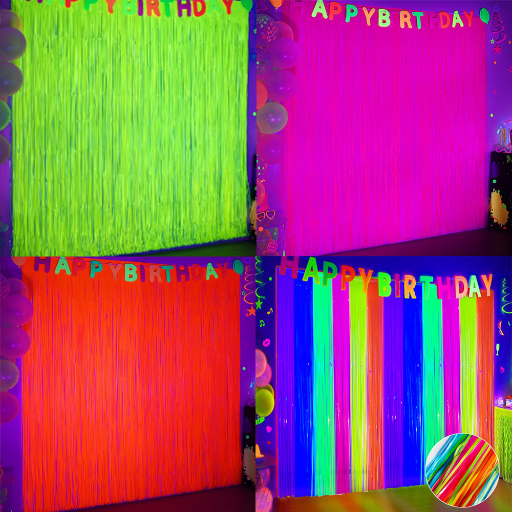 Tinsel Garland Decoration - Decoración de fiesta temática de neón