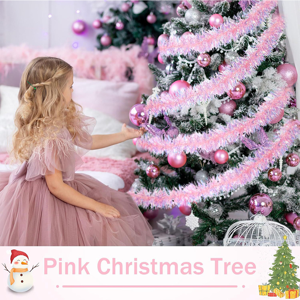 Guirnalda de Cinta Rosa para D - Tinsel Garland Decoration reseña y precio