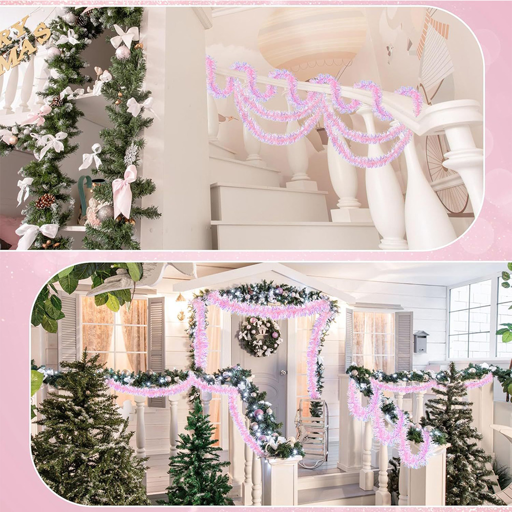 Guirnalda de Cinta Rosa para D - Tinsel Garland Decoration reseña y precio