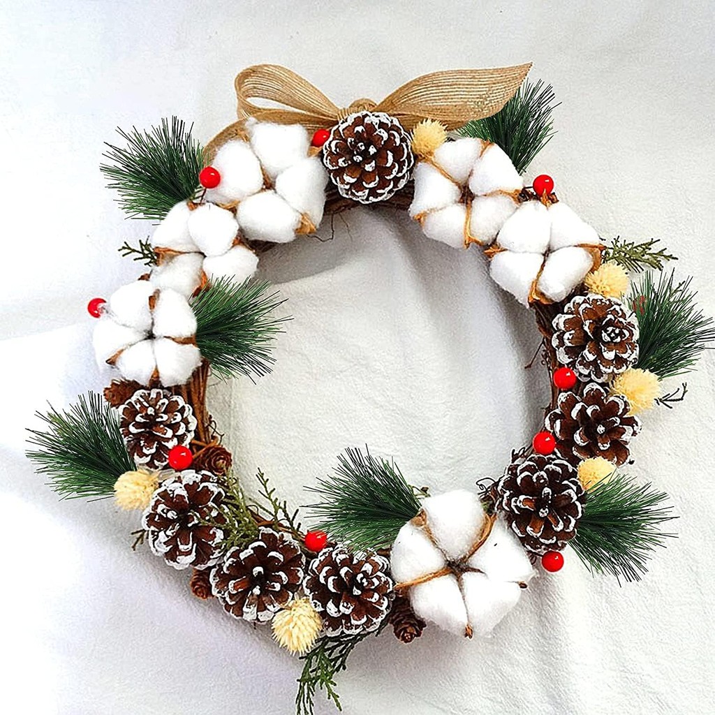 Púas de agujas de pino verde A - Christmas Wreath Fake reseña y precio