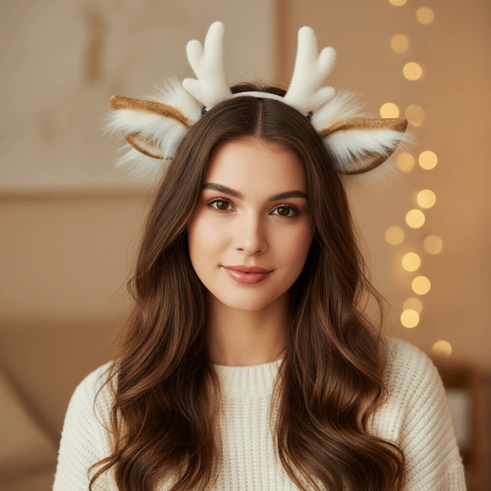 Diadema de Astas de Reno Hecha - Reindeer Antlers Headband reseña y precio