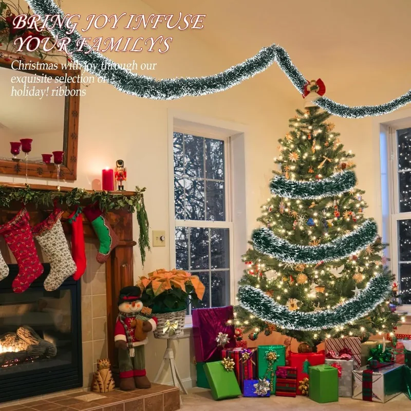 Guirnalda de cinta navideña al - Tinsel Garland Decoration reseña y precio