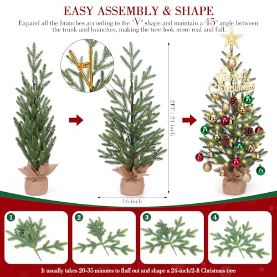 Mini Árbol de Navidad de 2 Pie - Christmas Tree Artificial reseña y precio