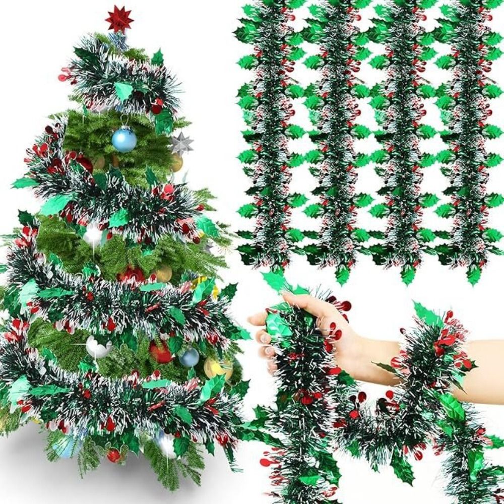 Guirnalda navideña reutilizabl - Tinsel Garland Decoration reseña y precio
