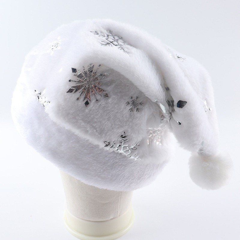 Gorro navideño de felpa blanca - Santa Hat Plush reseña y precio