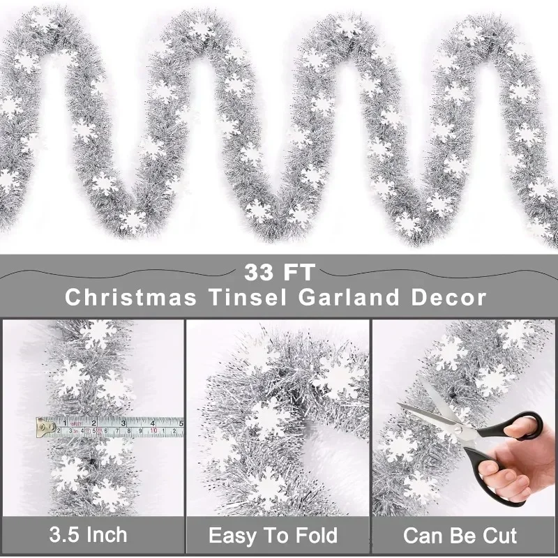 Guirnalda navideña de 10M con  - Tinsel Garland Decoration reseña y precio
