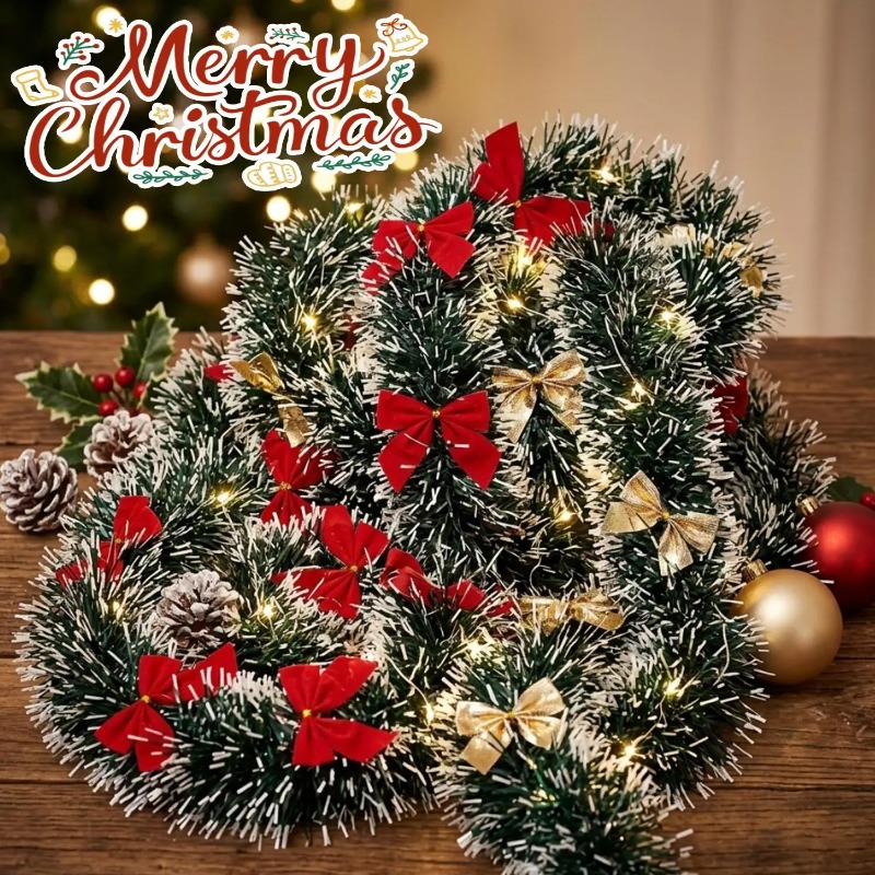 Guirnalda de espumillón con la - Tinsel Garland Decoration reseña y precio